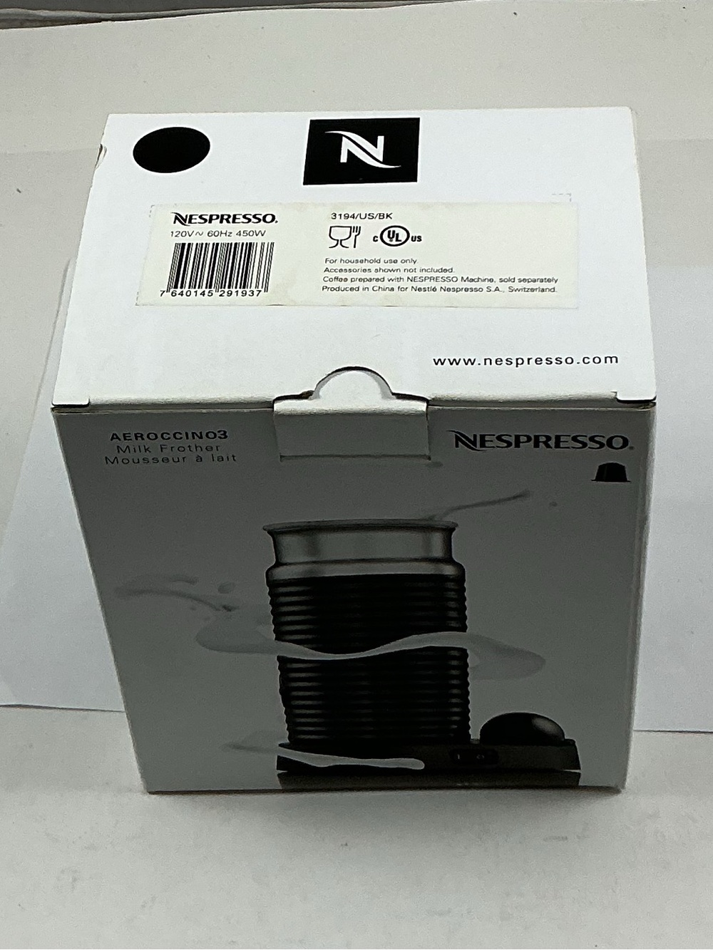 New Nespresso Aeroccino 3 Electric Milk Frother 3694